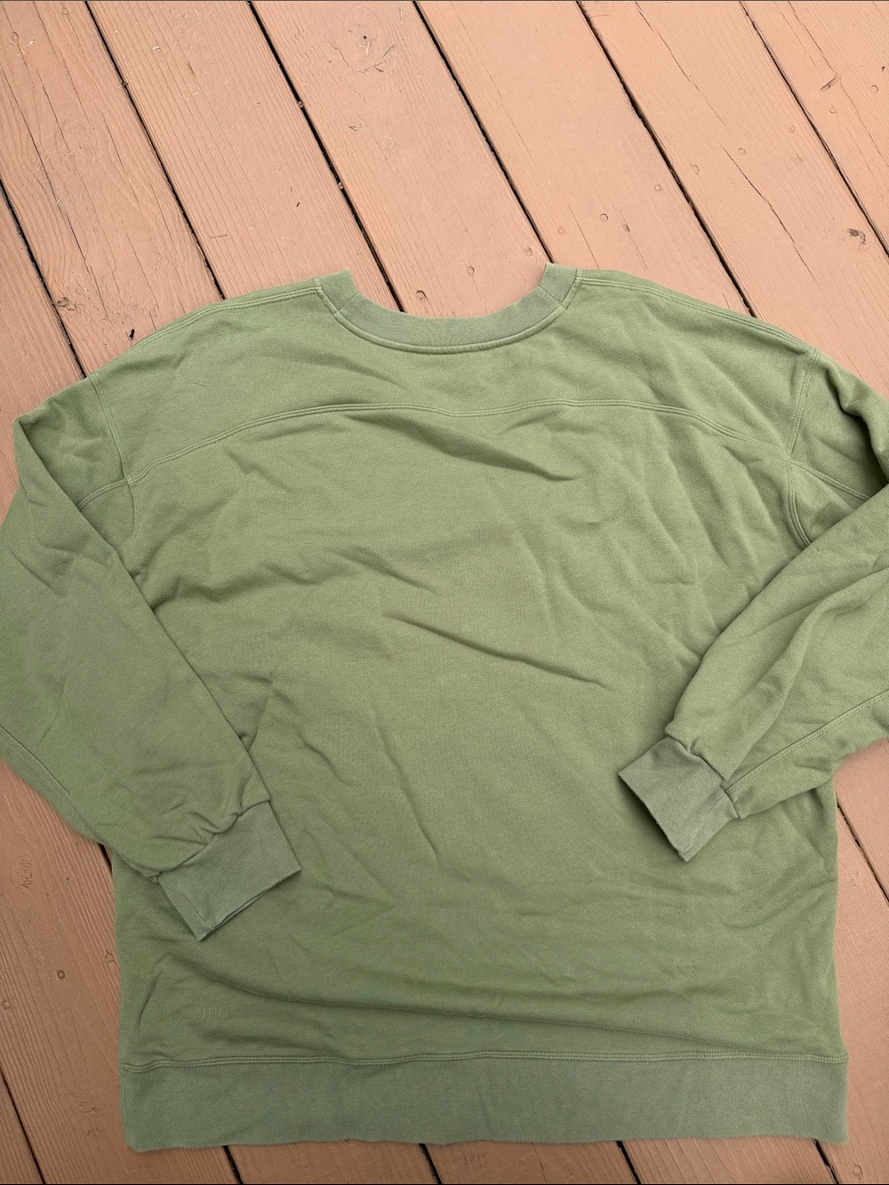 Olive Green Lulu Lemon Long Sleeve Crewneck Sweatshirt - Men